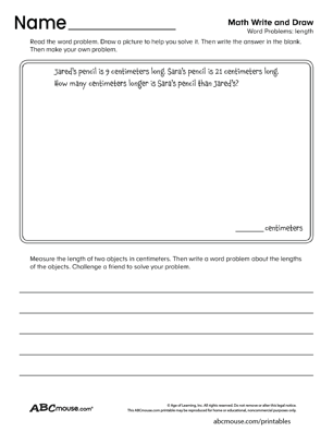 Free printable math worksheets from ABCmouse.com. 