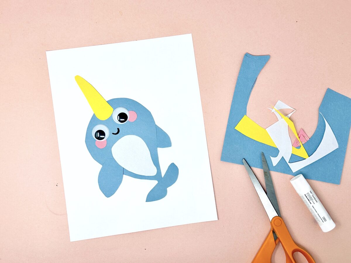 N is for narwhal craft for kids. 