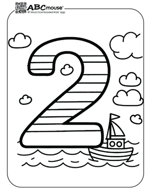 Free printable number two coloring pages from ABCmouse.com. 