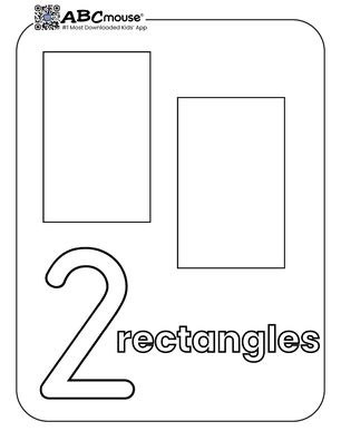 Free printable number two rectangles coloring pages from ABCmouse.com. 