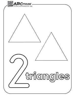 Free printable number two triangles coloring pages from ABCmouse.com. 