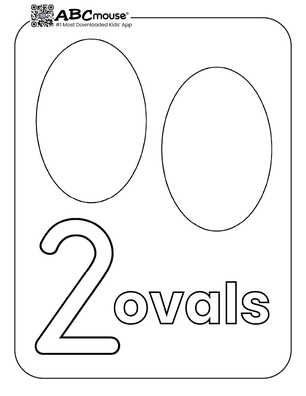 Free printable number two ovals
coloring pages from ABCmouse.com. 