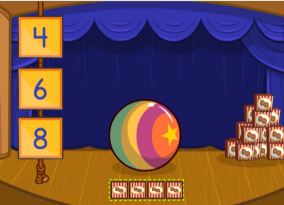 Nuts for measuring game from ABCmouse.com. 