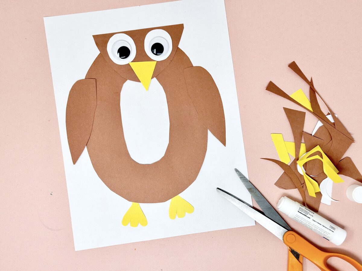 O is for owl fun craft for kids from ABCmouse.com. 