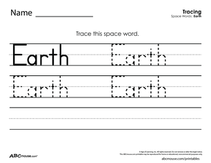 Free printable trace the word worksheet from ABCmouse.com. 