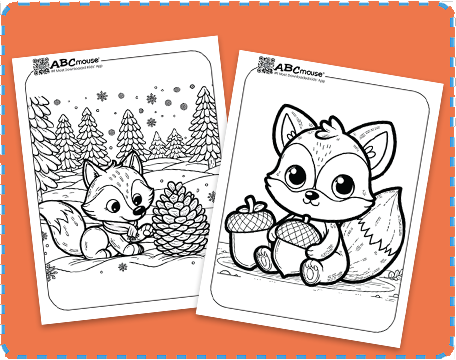 Free printable cute fox coloring pages from ABCmouse.com. 