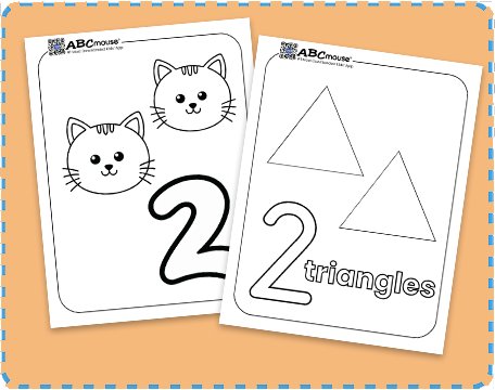 Free printable number two coloring pages from ABCmouse.com. 