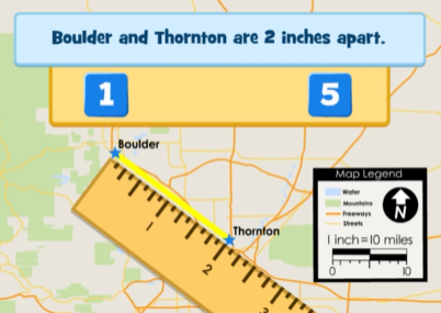 Fun map scale practice game for kids on ABCmouse.com. 