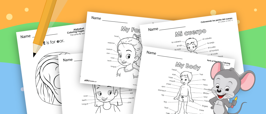 Free printable parts of the body worksheets from ABCmouse.com. 