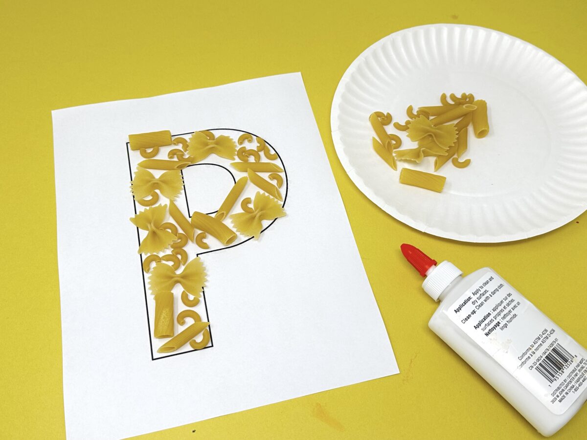 Fun and free letter P is for pasta craft idea for kids from ABCmouse.com. 