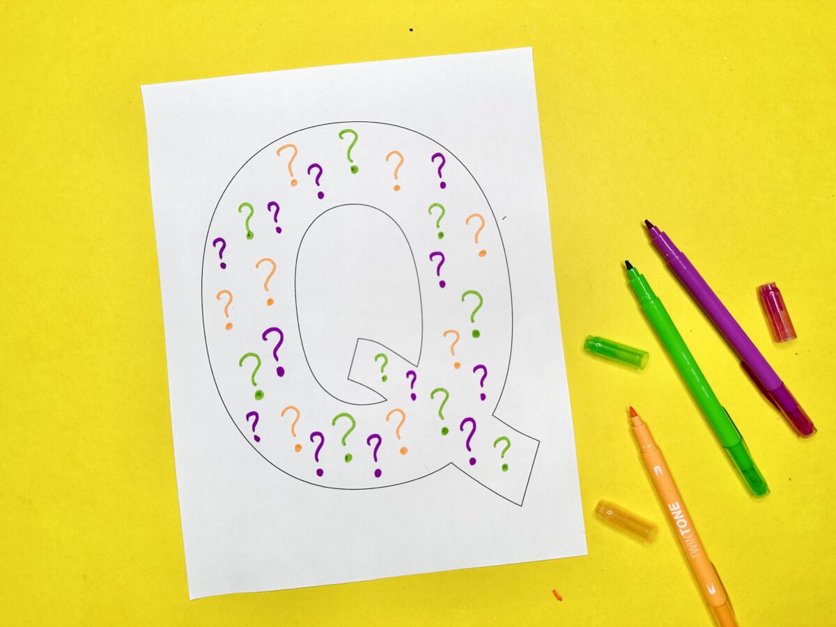 Q is for question fun letter q craft activity for preschoolers. 