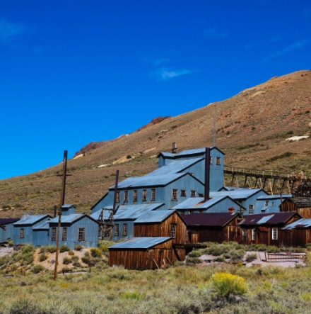 Gold mining town in Bodie California. 