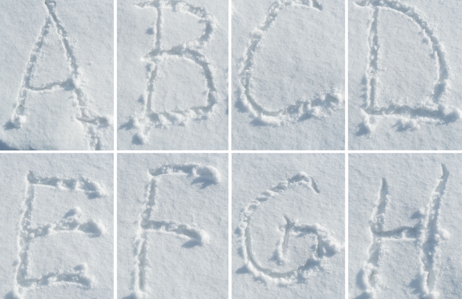 Fun letter writing in the snow activity for kids. 