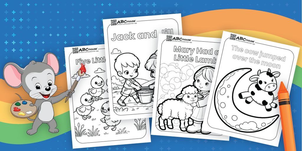 Free printable nursery rhymes coloring Pages from ABCmouse.com. 