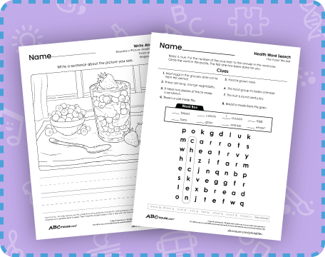 Free printable healthy habits worksheets for kids from ABCmouse.com. 