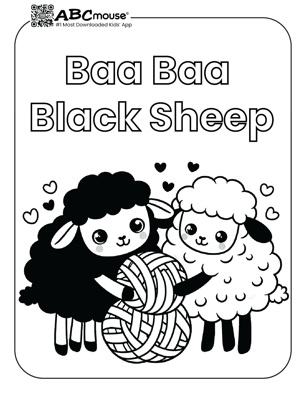 Free printable baa baa black sheep nursery rhyme coloring page from ABCMouse.com. 