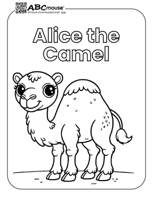 Free printable Alice the Camel nursery rhyme coloring page from ABCMouse.com. 