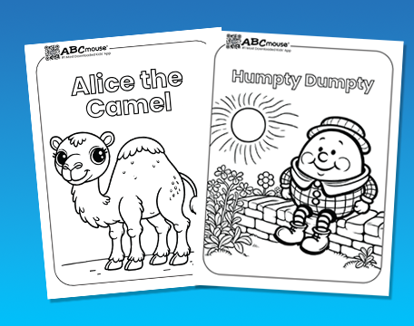 Free printable nursery rhymes coloring Pages from ABCmouse.com. 