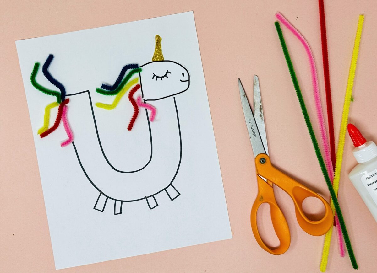 Fun U is for unicorn letter learning craft for preschoolers from ABCmouse.com. 