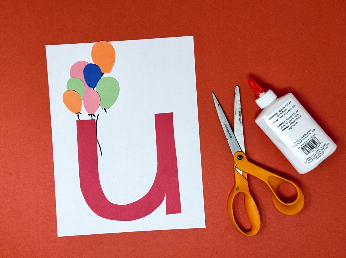 Fun U is for up letter learning craft for preschoolers from ABCmouse.com. 