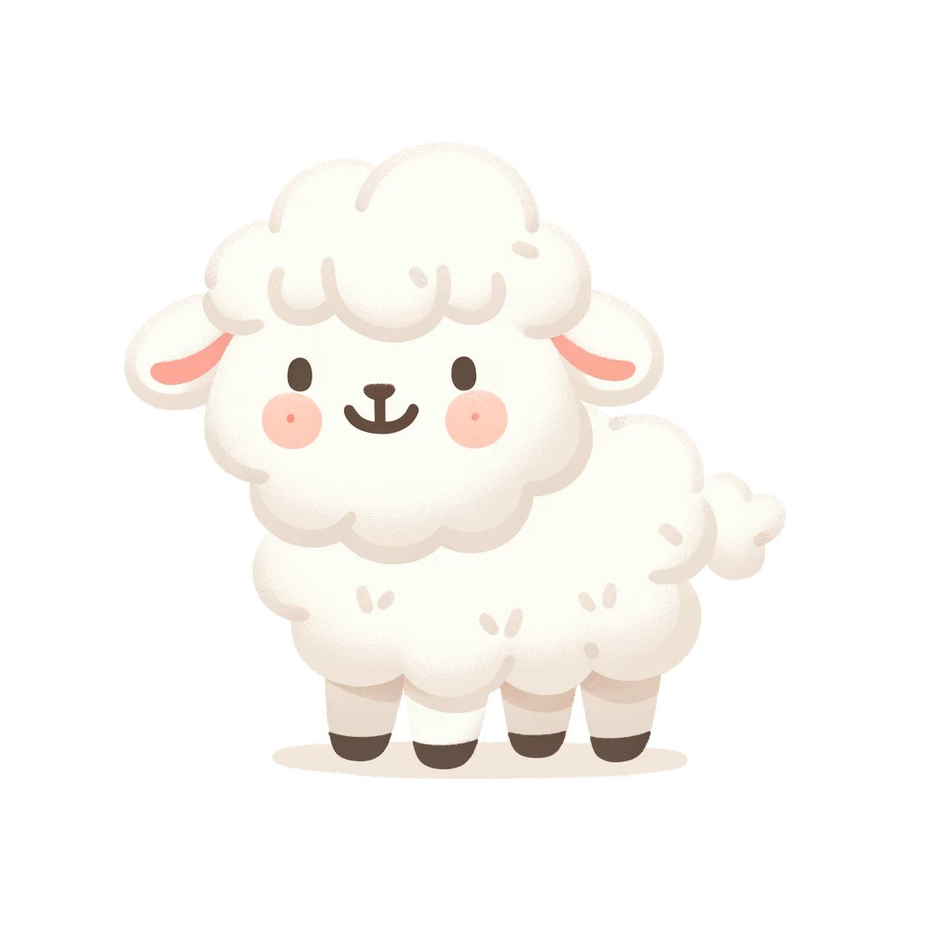 An illustration of a lamb. 