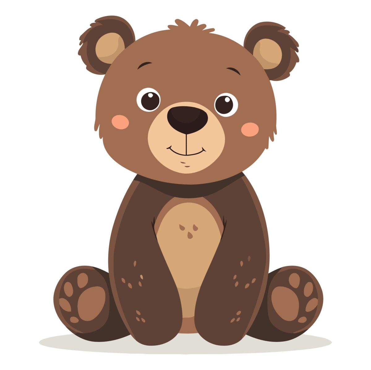 Simple cute Illustrated bear.