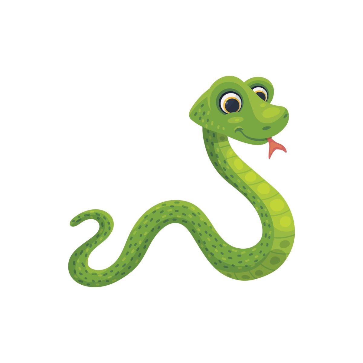 Simple cute Illustrated snake. 