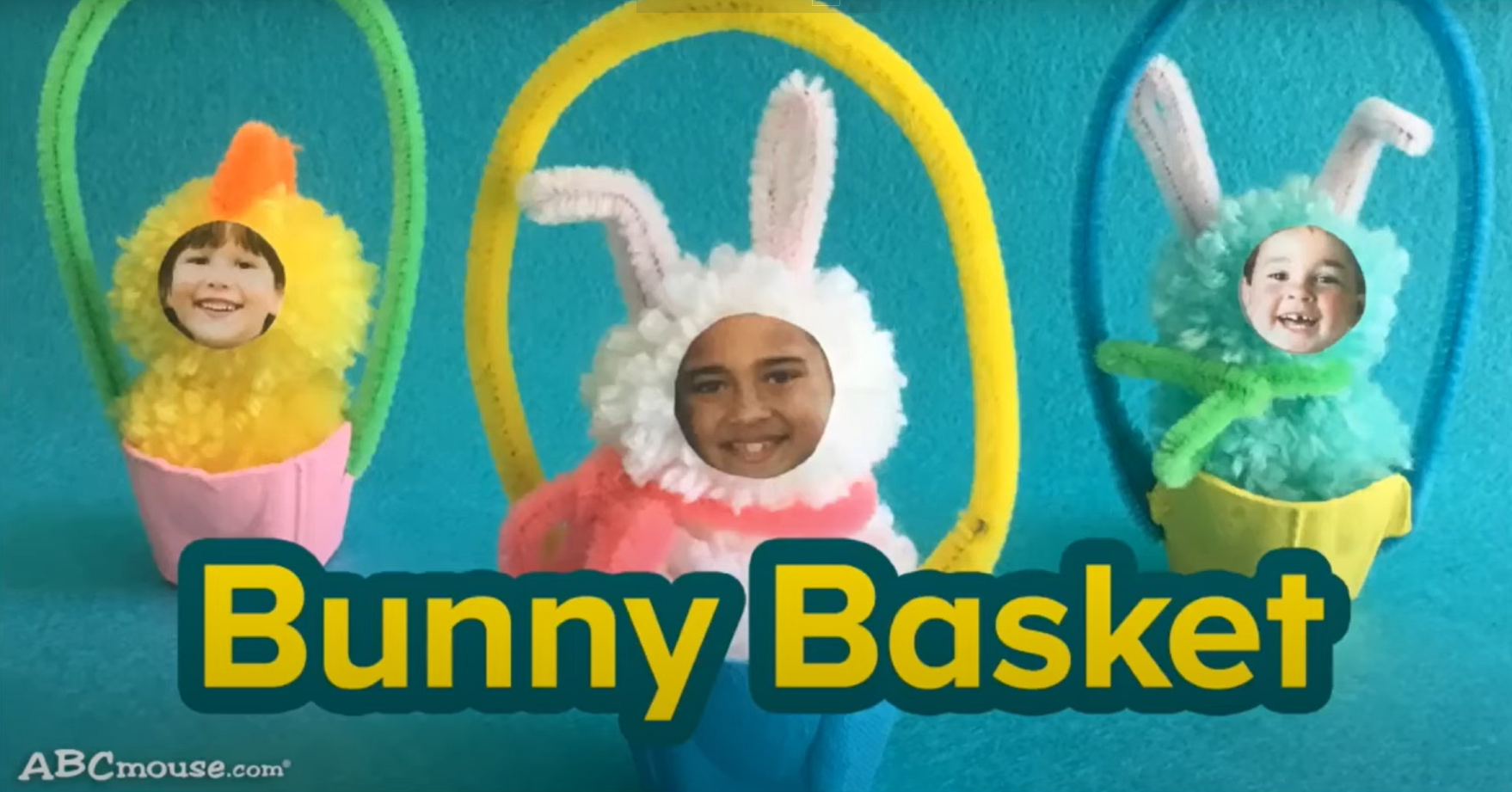 Cute little bunny basket craft from ABCmouse.com.