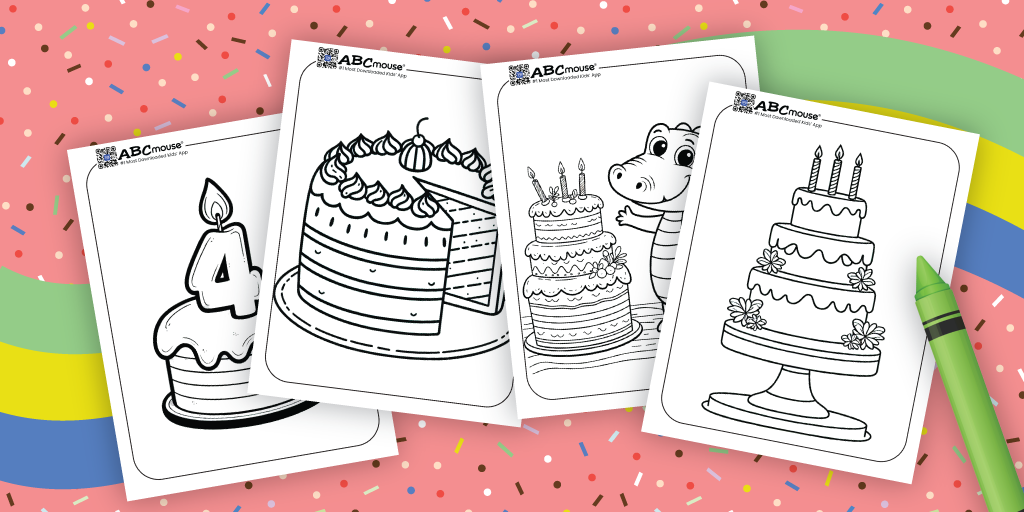 Free printable cake coloring pages for kids from ABCmouse.com. 