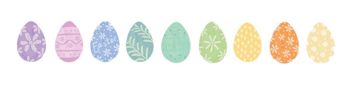 Colorful Easter egg banner. 