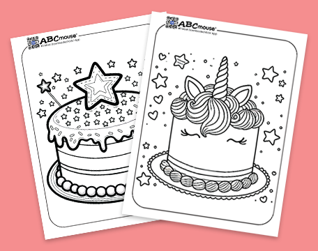 Free printable cake coloring pages for kids from ABCmouse.com. 