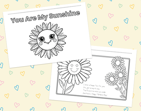 Free printable mother's day cards for kids to color from ABCmouse.com. 